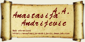 Anastasija Andrijević vizit kartica